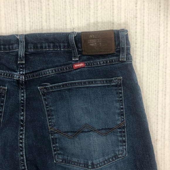 Wrangler Relaxed Boot Jeans Mens‎ Blue Denim Stretch Straight Fit Size 34/34 - Picture 9 of 10